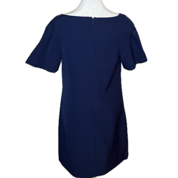 Laundry by Shelli Segal Navy Blue Cutout Flutter Sleeve Shift Dress - Size 2 - Picture 5 of 8